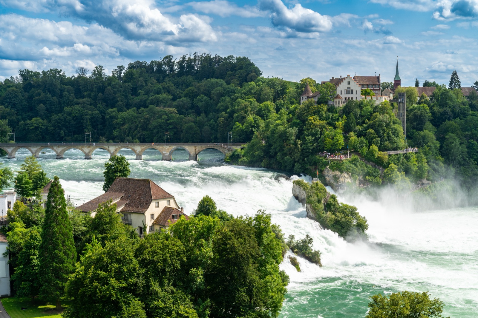 The Rhine Falls below Schloss Laufen